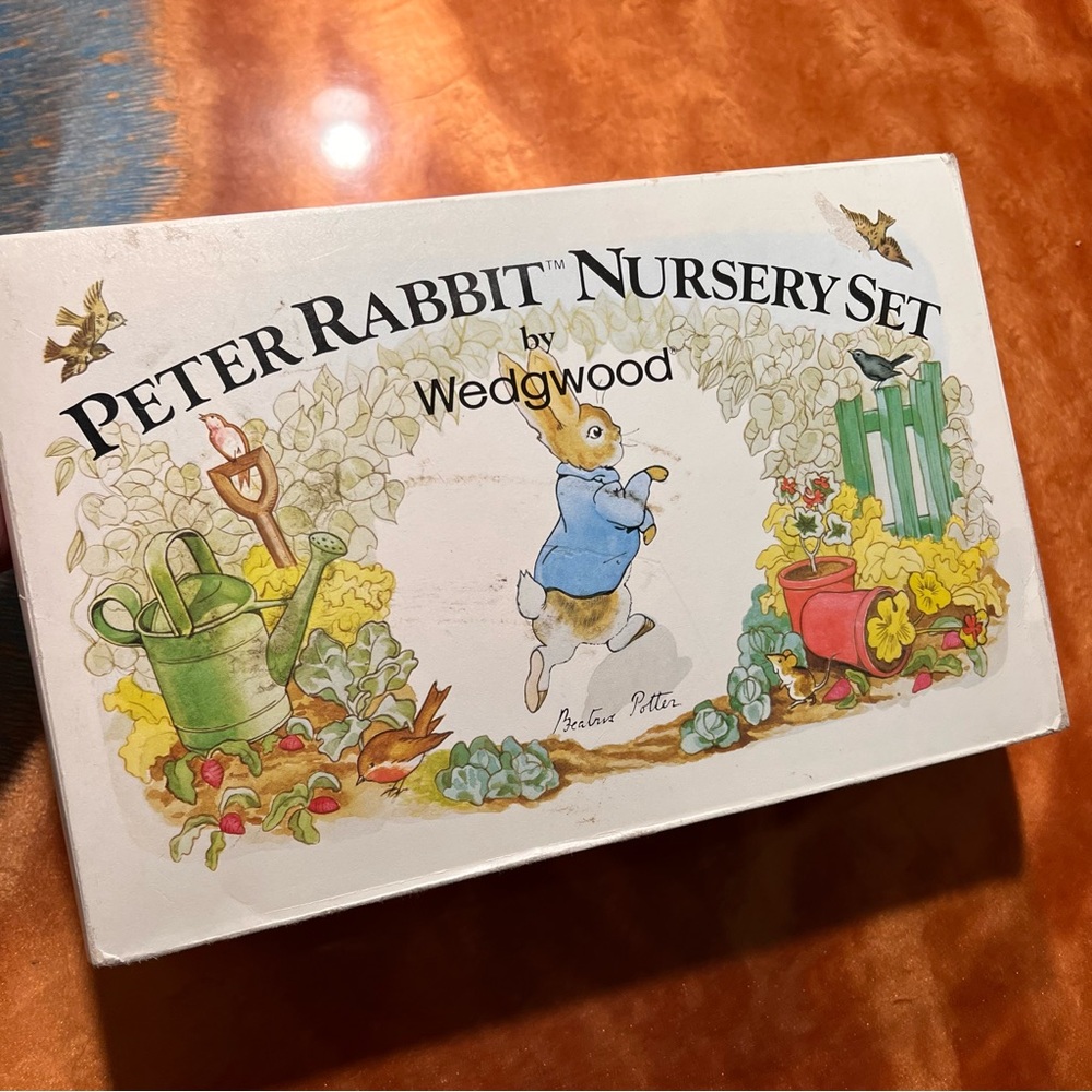 Vintage Wedgewood Peter Rabbit Nursery Dishes Cup Bowl Plate in keepsake